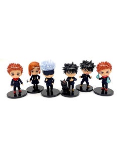 Trunkin Trunkin Jujutsu Kaisen Action Figures 6 Pcs Set 10 cms Rubber Figure | (Set B) Itadori Yuji Fushiguro Megumi Action Figure Gojo Satoru | Model Anime Toys Figurine,Multicolor  - Image 2
