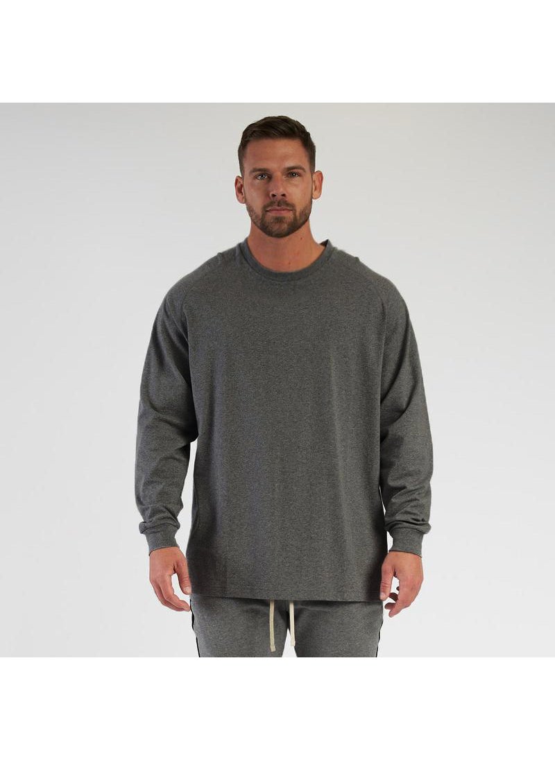 1 x 5 pcs Autumn/winter Loose-fit Long Sleeve T-shirt Mens Base Layer Top Blank Oversize Fitness Sportswear Grey - pzsku/ZC7A16CC3CF90D0281BA4Z/45/_/1741690088/f6a8cdde-a3fb-471c-91f5-4774c89e5c71