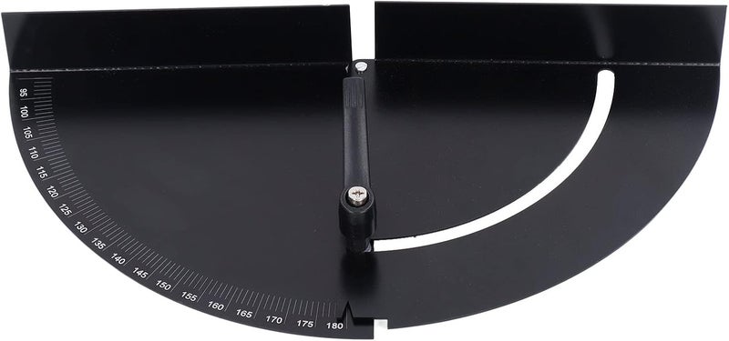 Variable Angle Fixture, Woodworking Angle Clamp Fixer, High Hardness Iron Protractor with Clear Scale and Screw, Black Paint Finish for Woodworking Tools and DIY Projects (Protractor 180°) - Image 1