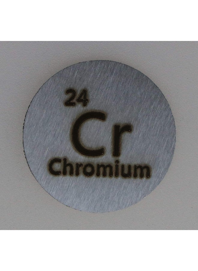 PFS Chromium (Cr) 24.26mm Metal Disc with Acrylic Case for Collection or Experiments - Image 2