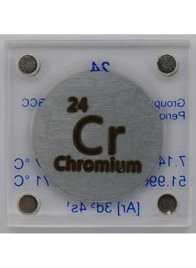 PFS Chromium (Cr) 24.26mm Metal Disc with Acrylic Case for Collection or Experiments - Image 5