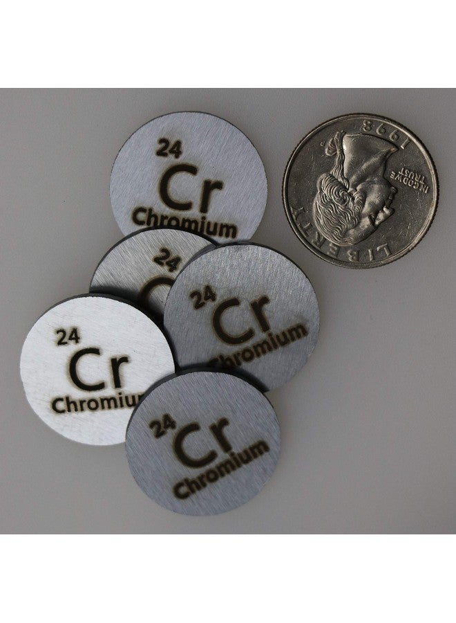 PFS Chromium (Cr) 24.26mm Metal Disc with Acrylic Case for Collection or Experiments - Image 3
