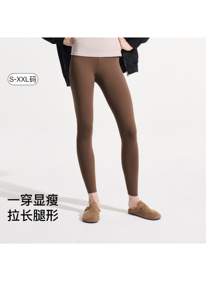 ubras Soft Air-Layer Brushed Tummy Control Leggings, Slimming, Comfortable, Wearable As Outerwear, Women'S Tight Pants - Image 2