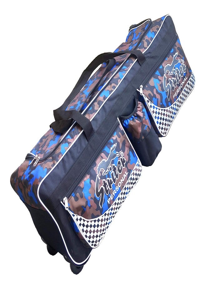 Striter® Cricket Kit Travel Duffel Bag with Rolling Wheels - Large 38 Inch Heavy Duty - Blue - Image 1