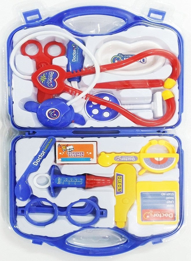 Heer DOCTOR SET Doctor Nurse family oprated Set Medical SuitcaseToy For Kids(HCCD ENTERPRISE) (blue) - Image 1
