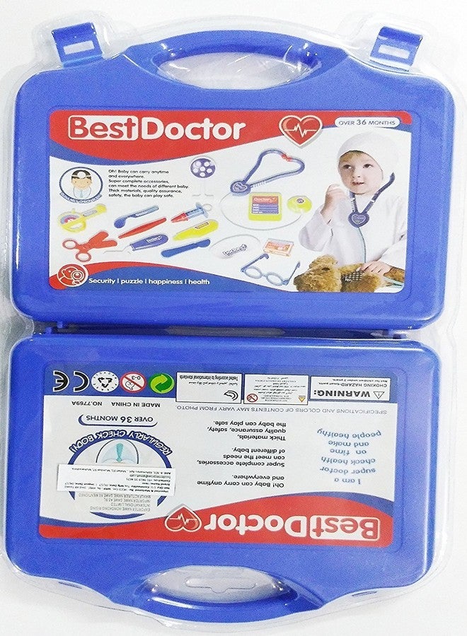 Heer DOCTOR SET Doctor Nurse family oprated Set Medical SuitcaseToy For Kids(HCCD ENTERPRISE) (blue) - Image 2