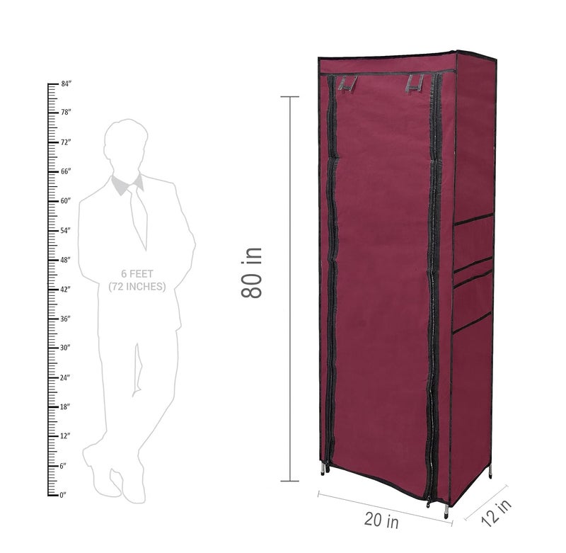 SANAMSTORE رف معدني 9 طبقات من SANAMSTORE لحذاء وملابس وكتب مع غطاء للمنزل يحتاج إلى تجميع DIY محروق سم - Image 4