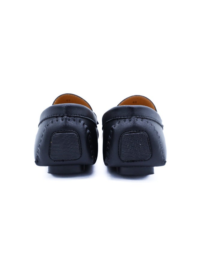 Hoog Shoes For Men Men's Shoes Maritime Lightweight Loafers Comfortable Non Leather Casual Travel Wear(Black) - Image 5