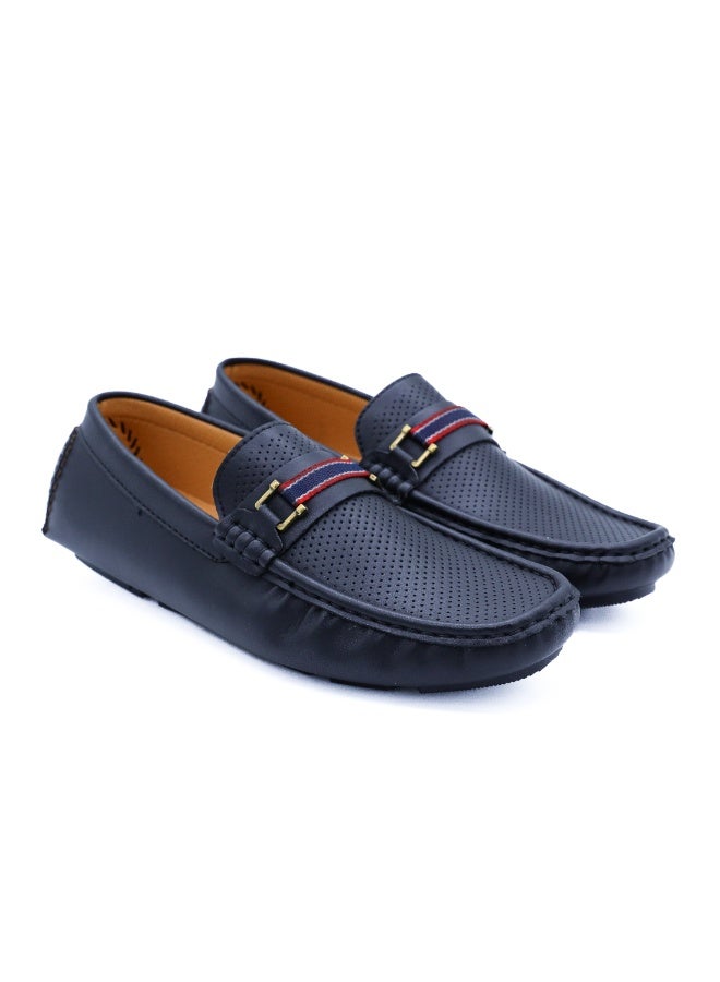 Hoog Shoes For Men Men's Shoes Maritime Lightweight Loafers Comfortable Non Leather Casual Travel Wear(Black) - Image 3