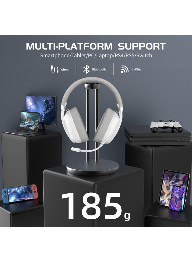 Attack Shark L80 Wireless Bluetooth 2.4G Three-Mode Wired Lightweight Headset With Mac Computer Game Headset-Color:Attack Shark L80 Wireless Three-mode Headphones Black  - Image 5