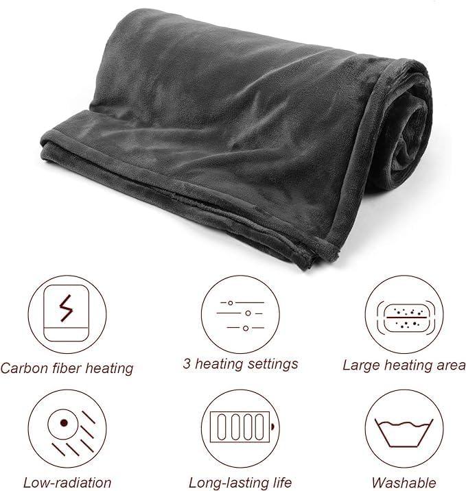 Goreem Thermal Heating Shawl Insulated Heating Scarf with 3 Level Temperature Setting Cold-Proof Men/Women Winter Heating Wraps Pad for - Image 4