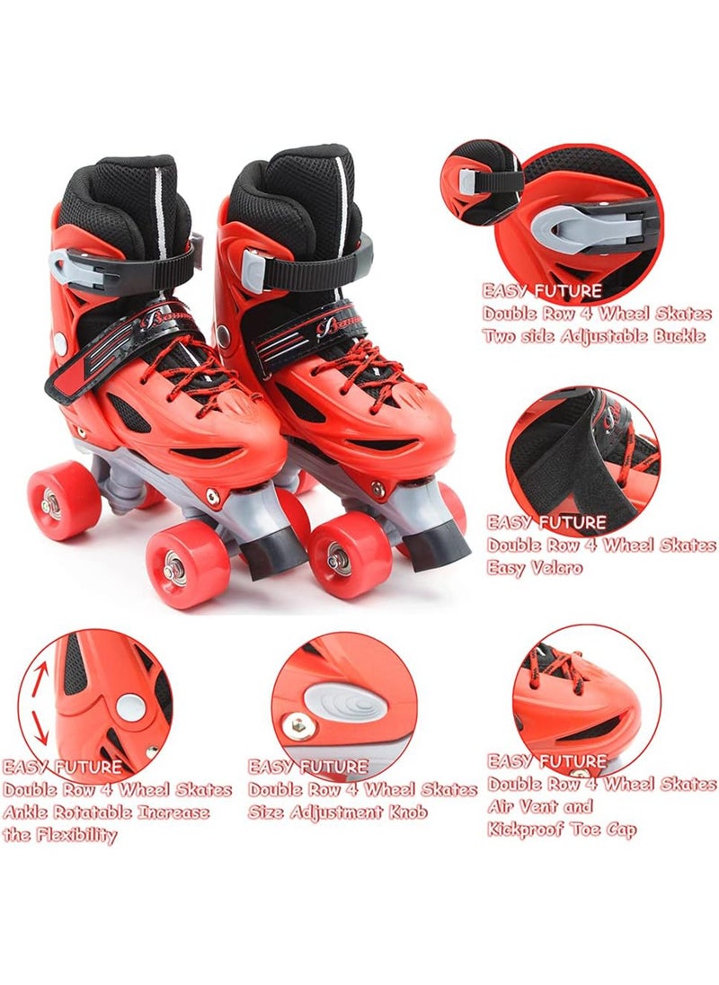 Generic - Double row roller skates  Fast Comfortable and Stylish Skates 4 wheels shoes - Image 1
