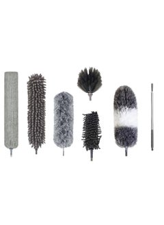 Feather Duster with Extendable Pole, Removable and Washable Dusters for Cleaning Home with Ostrich Feathers Duster, Discover the Power of Dust Cleaner with Car Cleaning Brush