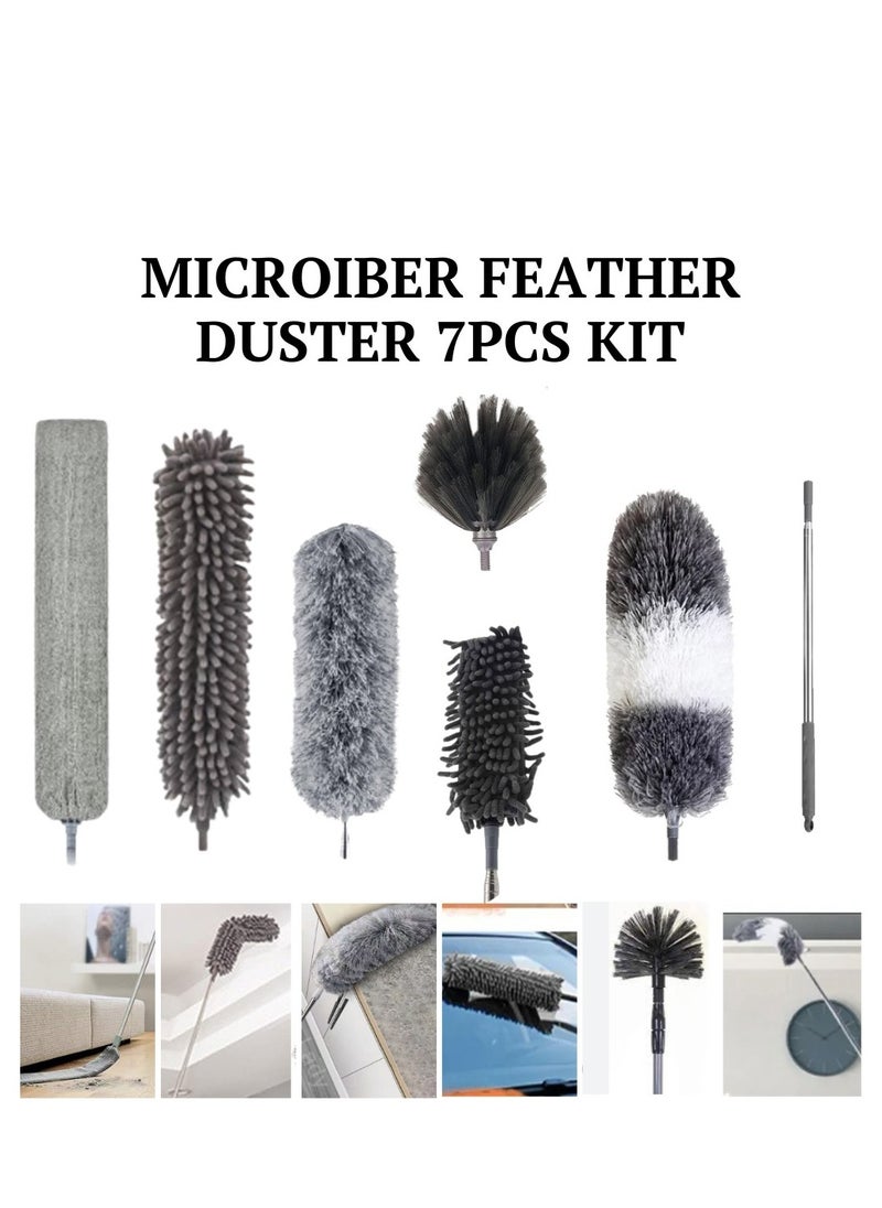 Horizon - Feather Duster with Extendable Pole, Removable and Washable Dusters for Cleaning Home with Ostrich Feathers Duster, Discover the Power of Dust Cleaner with Car Cleaning Brush - Image 1
