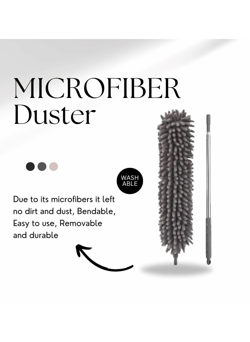 Horizon - Feather Duster with Extendable Pole, Removable and Washable Dusters for Cleaning Home with Ostrich Feathers Duster, Discover the Power of Dust Cleaner with Car Cleaning Brush - Image 1