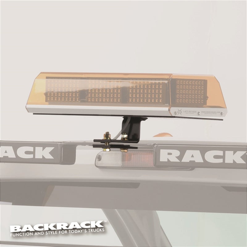 RealTruck حامل ضوء RealTruck Backrack، قاعدة 16X7 | مستطيل، تركيب مركزي، أسود | 91002REC | عالمي مع إطار Backrack - Image 4