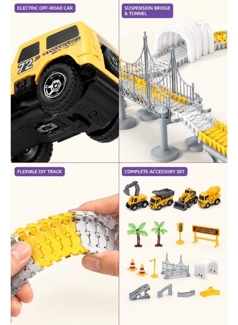 Electric Flexible Track Train Toy for Kids 3+ and Family – Detachable, Safe, Enhances Creativity & Logical Thinking - Image 2
