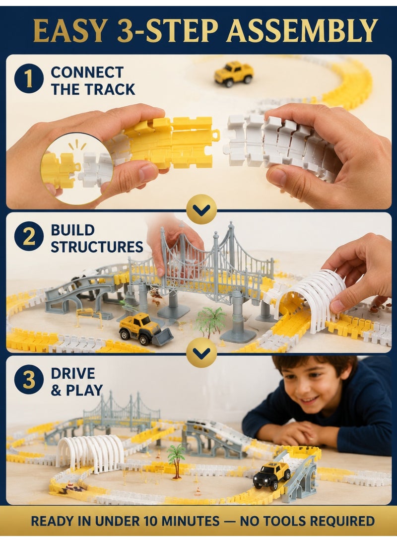 Electric Flexible Track Train Toy for Kids 3+ and Family – Detachable, Safe, Enhances Creativity & Logical Thinking - Image 3