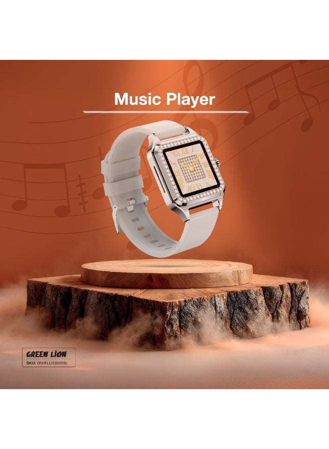 GREEN LION Hilux Smart Watch with 1.3" TFT IPS Display / 2-4 Days Usage Time / AI Voice Assistant / IP65 Waterproof / Activity Tracker / Music Player / Built-In Games / Bluetooth Calls / Health Monitoring / Sports Modes - Silver & Silicone/PU Strap - Image 5