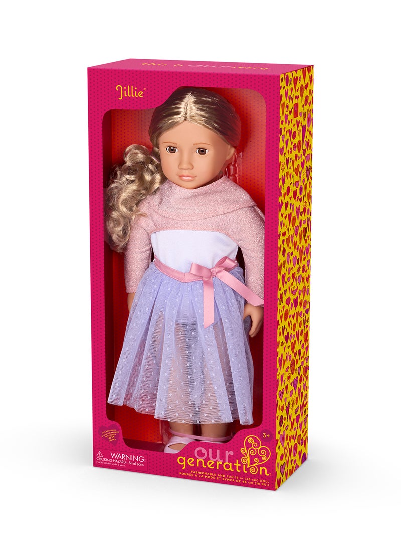 Our Generation Doll With Ballerina Dress & Sweater Jillie  - Image 1