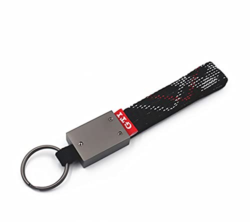 BJinegely Key Chains High Quantity Oxford Cloth Keychain, Holder Titanium Scottish Metal Car Key Rings for Man and Women 1Pcs Black - Image 4