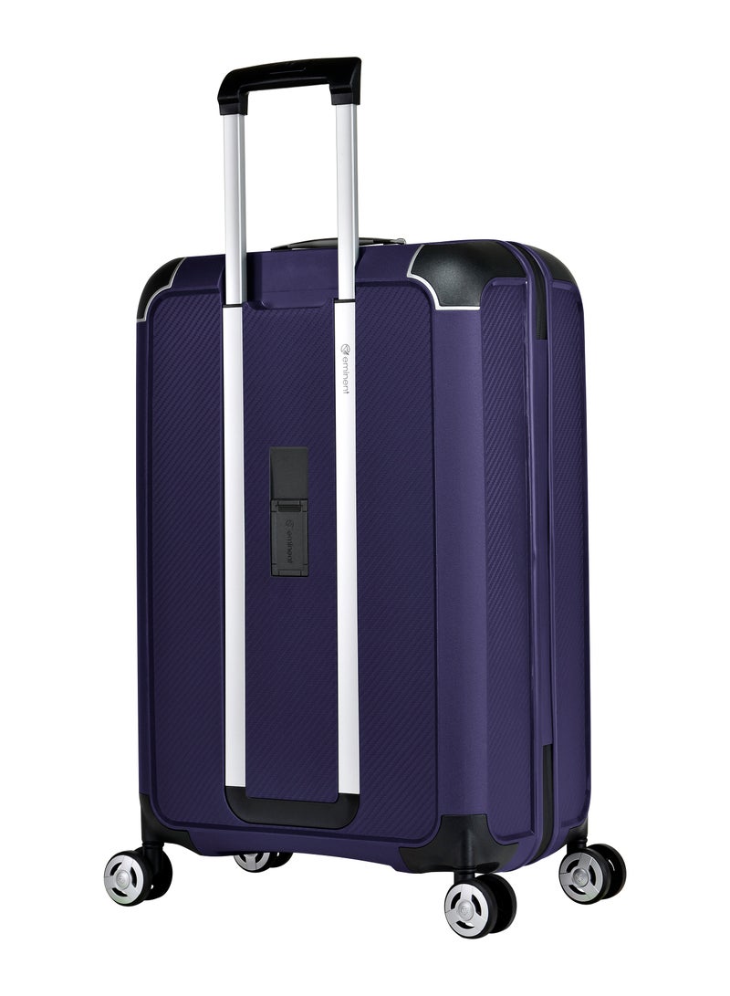 إيمينينت حقائب سفر هارد كيس تشامبيون ترولي  قطع بولي بروبلين خفيفة الوزن بعجلات دوارة مزدوجة هادئة مع قفل  بنفسجي - Image 4