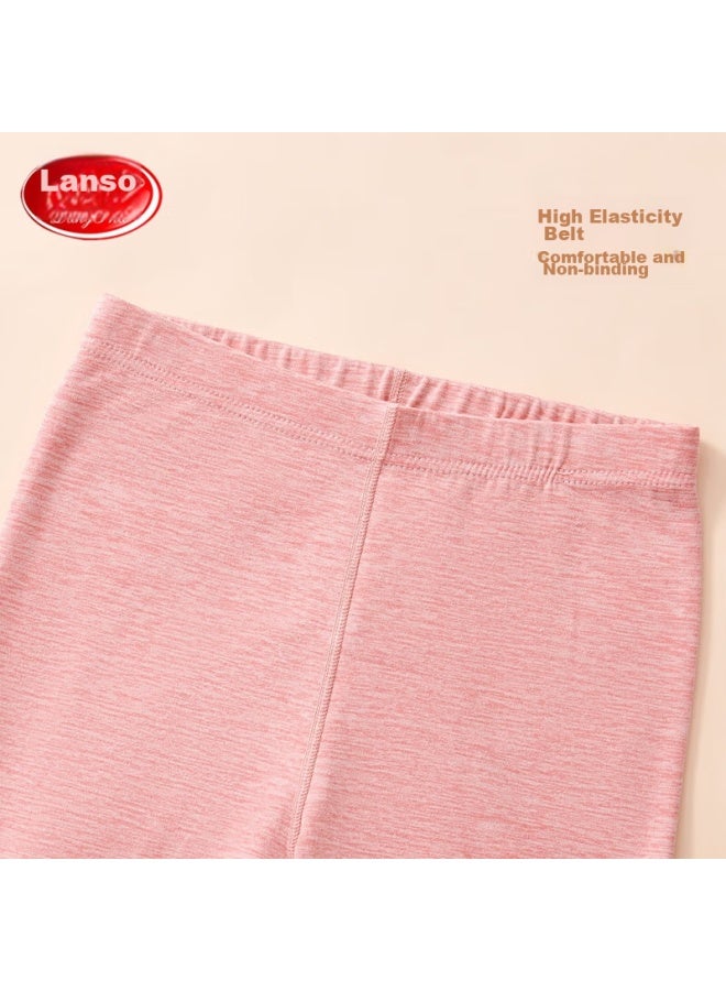 LANG SHA Langsha Fall New Arrival] Children's Thermal Pants For Boys And Girls, Wool And Silk Blend, Student Warm Autumn And Winter Sleepwear, 2 Pairs - Image 5