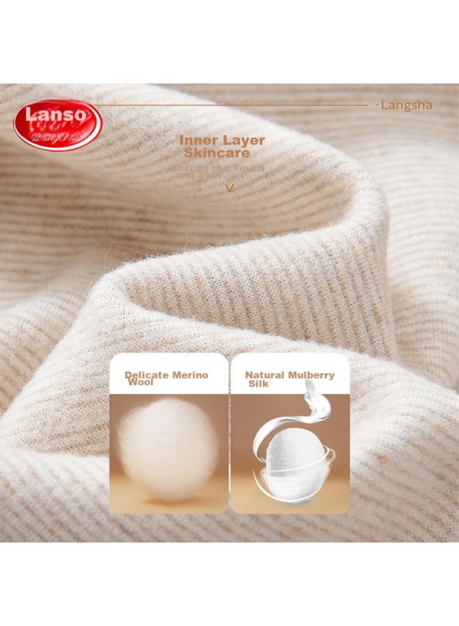 LANG SHA Langsha Fall New Arrival] Children's Thermal Pants For Boys And Girls, Wool And Silk Blend, Student Warm Autumn And Winter Sleepwear, 2 Pairs - Image 3