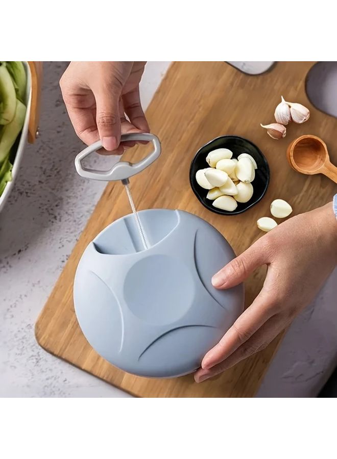 Pink 500ml Manual Garlic Chopper Heavy Duty Easy Clean Compact Kitchen - Image 2