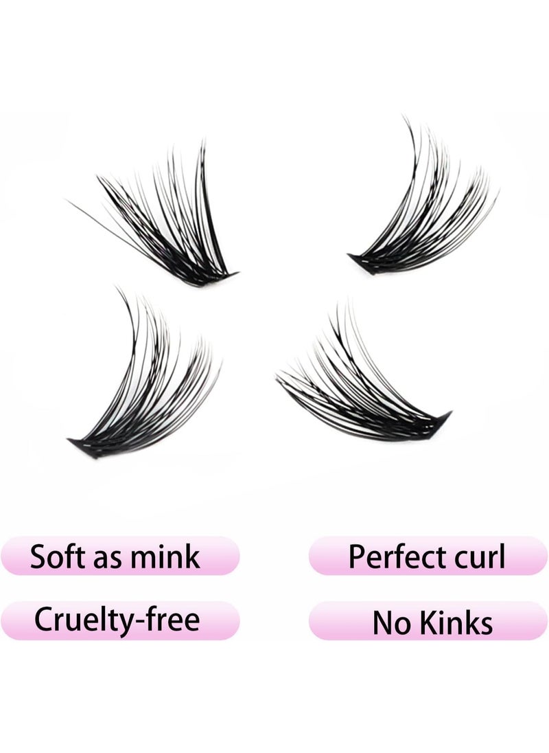 200pcs D Curve Mink Individual Eyelashes for a Natural Long Thick Soft False Eyelashes for DIY at Home or Salon by Sugar Girl (20D Density - Each Lash 0.07mm Thick - Each Lash 12mm Length)