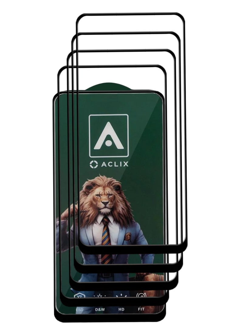 ACLIX 4 Pieces Antistatic ESD Dustproof Premium Quality High Definition Tempered Glass Screen Protector Designed For Oppo A76 - Image 1