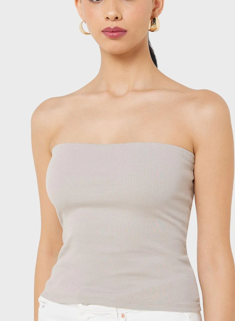 H&M Ribbed Bandeau Top