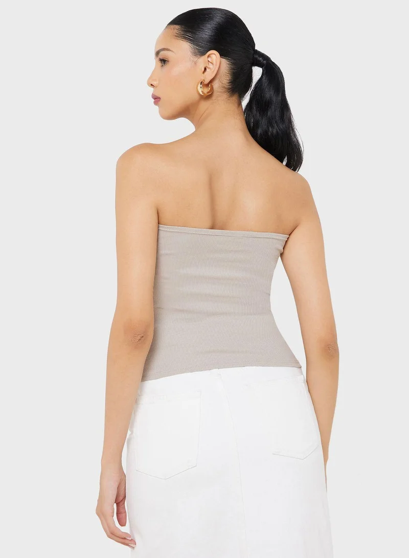 H&M Ribbed Bandeau Top