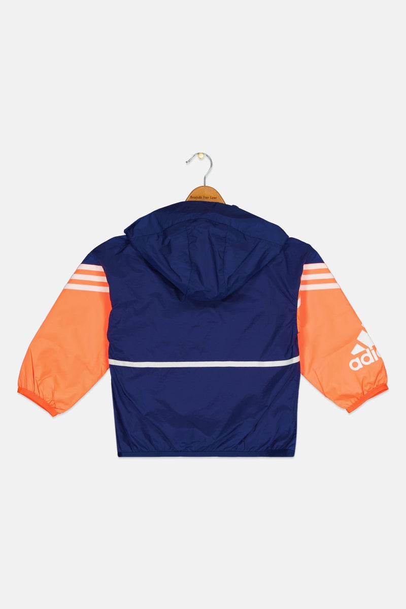 Adidas Kids Boy Long Sleeve Hooded Outdoor Jacket, Multicolor - Image 2