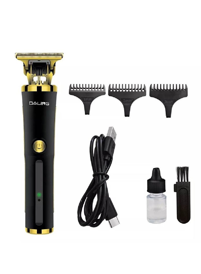 Daling push shear DL 1513 Rechargeable hair trimmer Cordless 60 Minutes Runtime Beard Trimmer for Men (Black) - Image 2