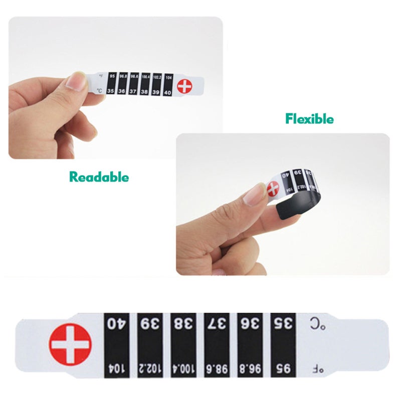 Forehead Thermometer: 20 Pcs Pocket Size Quick Measure Reusable Thermometer - Safe Use All Ages Health Thermometer for Family Travel Fever Check - Image 3