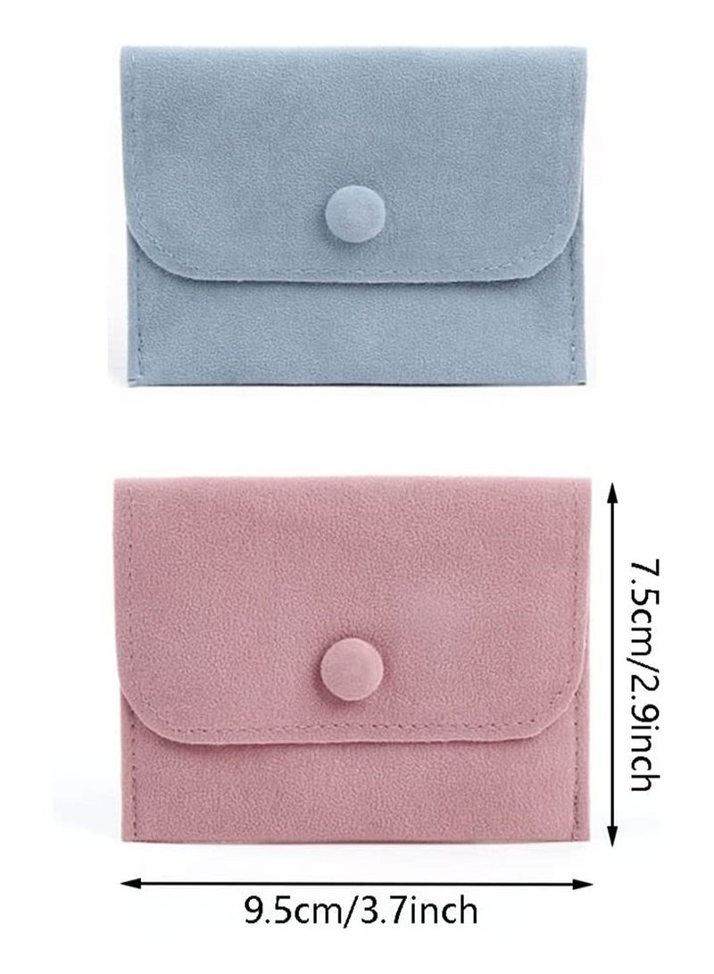 KASTWAVE 6 Pcs Velvet Jewelry Storage Pouch with Snap Button Gift Bags Small Purse Jewelry Storage Box - Image 4