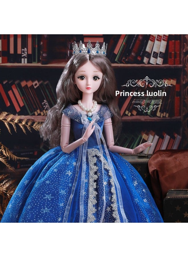 60 Centimeter Oversized Dress-up Doll Suit Girl Princess Girl Toy Talking Doll Birthday-Color:Upgraded Version (can Blink) Princess Luolin-Height:60cm + Exquisite Gift Package + 【simple Decoration】 - Image 1