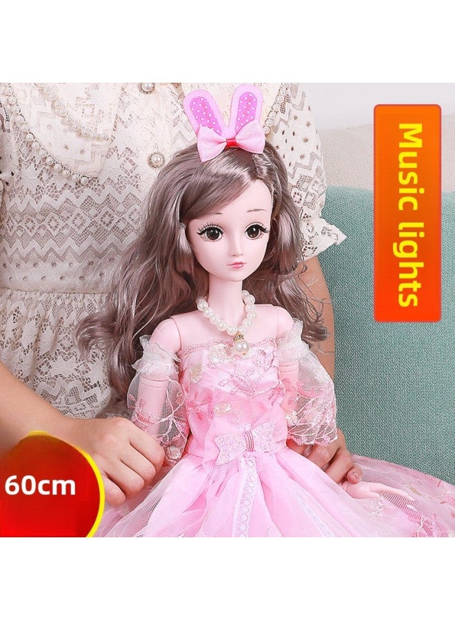 60 Centimeter Oversized Dress-up Doll Suit Girl Princess Girl Toy Talking Doll Birthday-Color:Upgraded Version (can Blink) Princess Luolin-Height:60cm + Exquisite Gift Package + 【simple Decoration】 - Image 5