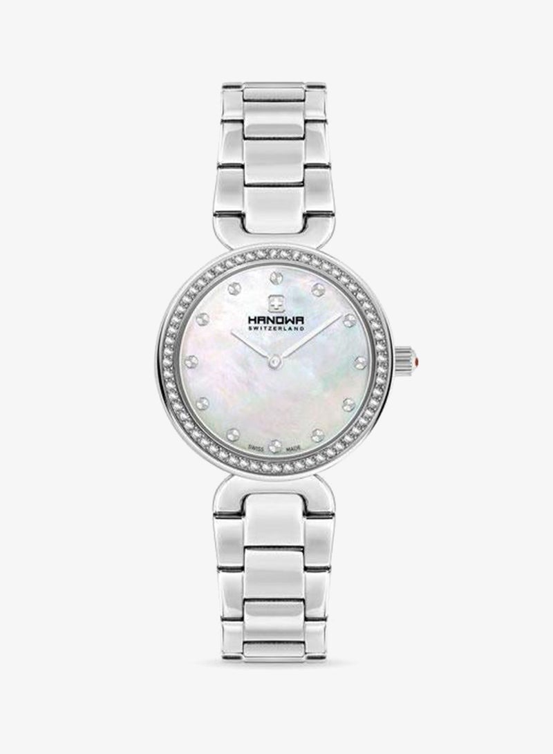 Hanowa Melide White Mother-of-pearl Dial Silver Stainless Steel Analog Watch for Women 31mm - Image 1