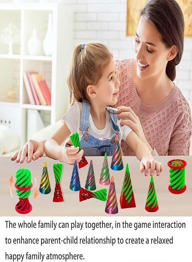 3D CRAFT 3D Spiral Twist Cone Fidget Toy,Multicolor,Figure Toy, Rotating Design, Pack of 1 (Pice-3) (Yellow and Light Green) - Image 5