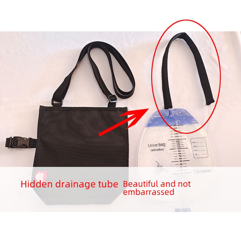 Home Care Drainage Bag Fixed Bag Bladder Bile Catheter Crossbody Portable Storage Urine Bag Fistula Bag Backpack(Style one, square drainage bag use, All yards) - Image 3