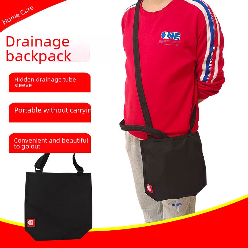 Home Care Drainage Bag Fixed Bag Bladder Bile Catheter Crossbody Portable Storage Urine Bag Fistula Bag Backpack(Style one, square drainage bag use, All yards) - Image 2