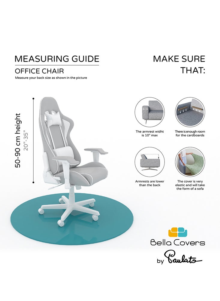 PAULATO - Paulato Office & Gaming Chair Slipcover - Stretch Computer Desk Chair Cover with Zipper - Fabric Slipcovers -1-Piece Form Fit Cover - Microfibra Collection - Coral Pink (Office Chair) - Image 1
