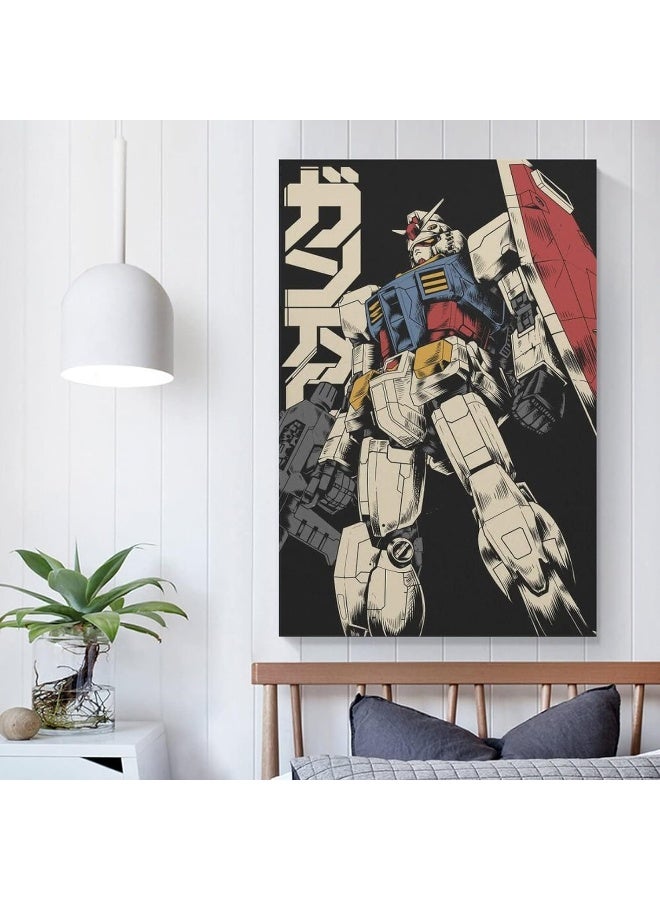 Home Trove XINYUELONG Anime RX 78 2 Gundam Poster Canvas Wall Art Painting Posters Decoration Room Decor Unframe 12x18inch(30x45cm) - Image 2