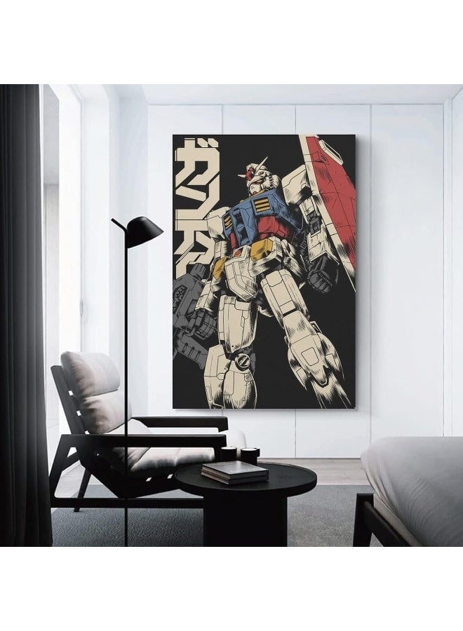 Home Trove XINYUELONG Anime RX 78 2 Gundam Poster Canvas Wall Art Painting Posters Decoration Room Decor Unframe 12x18inch(30x45cm) - Image 4
