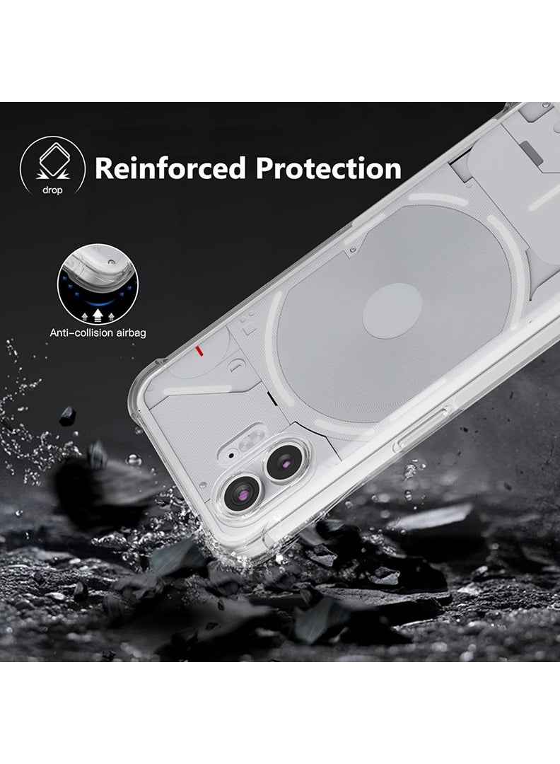 Theodor Nothing 2 Clear Case, Shock-Absorption TPU Cell Phone Cover with Reinforced Corners, Soft Flexible & Crystal Clear Protective Bumper Case - Image 5