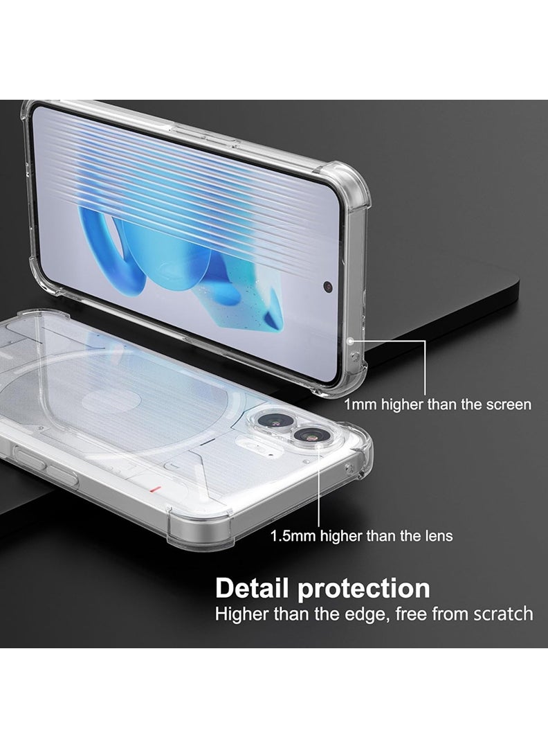Theodor Nothing 2 Clear Case, Shock-Absorption TPU Cell Phone Cover with Reinforced Corners, Soft Flexible & Crystal Clear Protective Bumper Case - Image 4