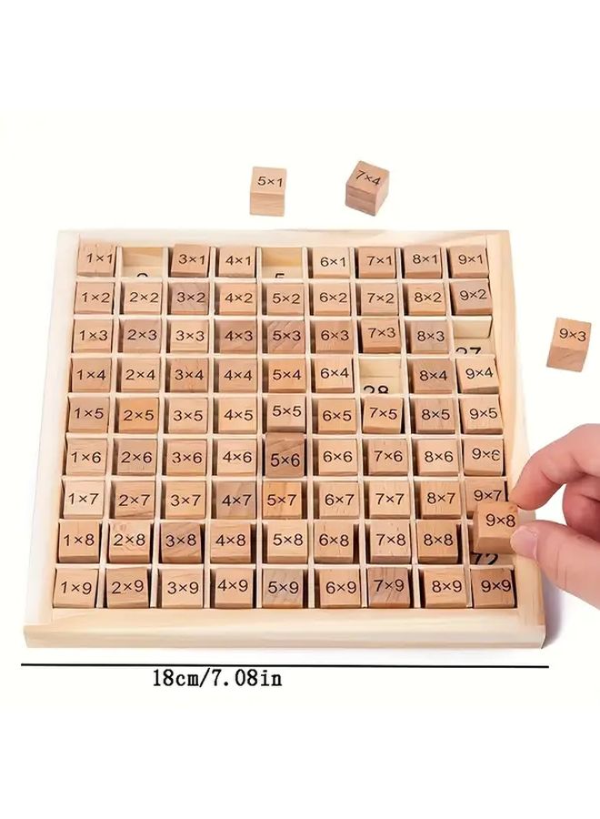 Colorful Multiplication Table Educational Toy For Kids Math Facts 1 10 Interactive Learning Times Tables Practice - Image 3