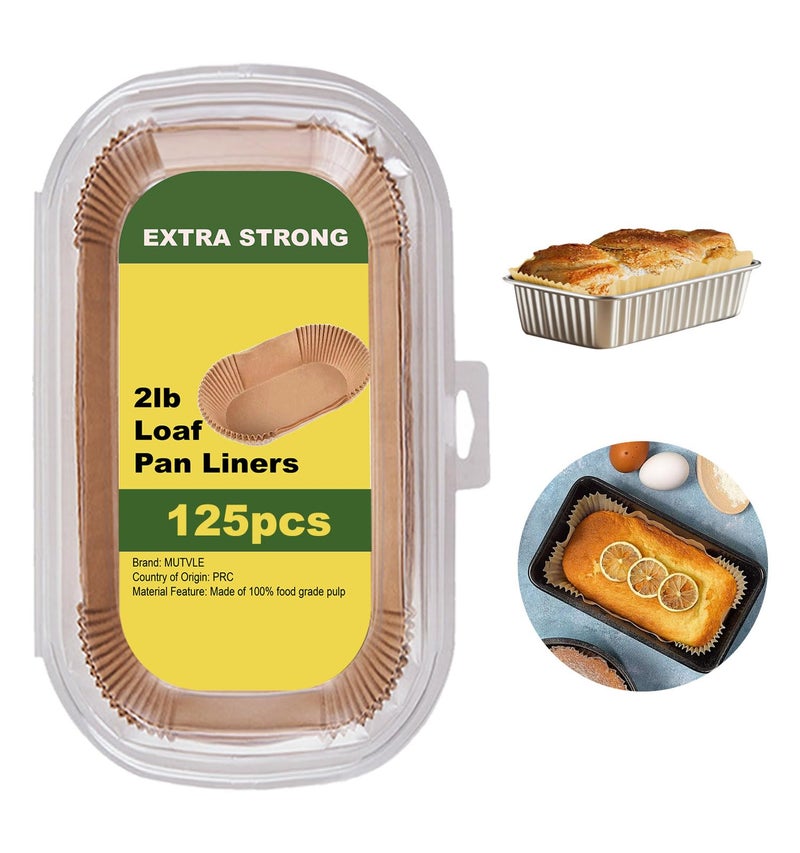 mutvle Loaf Pan Liners 125Pcs NonStick Bread Pan Liners Loaf Pan Parchment Liners Paper Loaf Pans for Baking 9x5 parchment paper